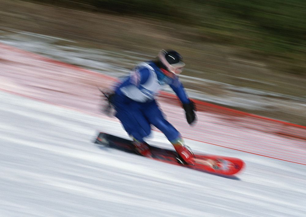 Free snowboarder in action at the mountains photo, public domain sport CC0 image.