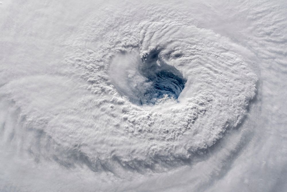 Free Hurricane, satellite aerial view image, public domain sky CC0 photo.
