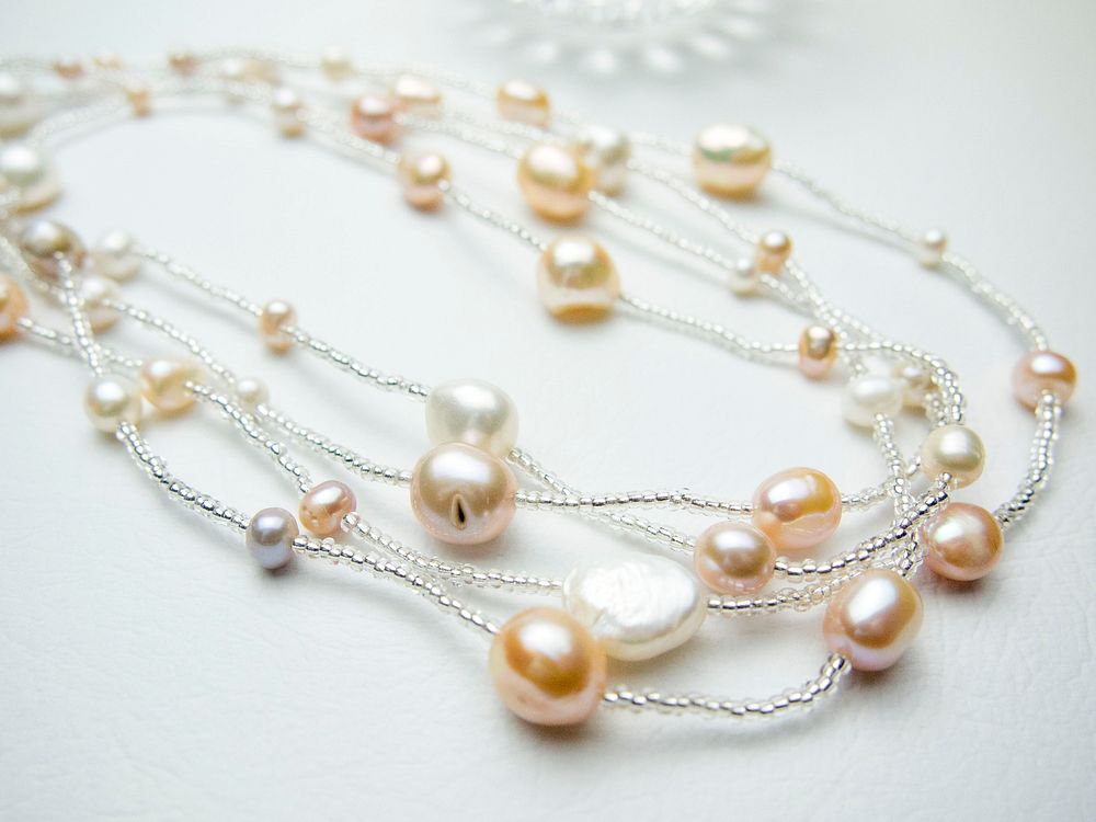 Freshwater Pearl Necklace, free public domain CC0 photo.