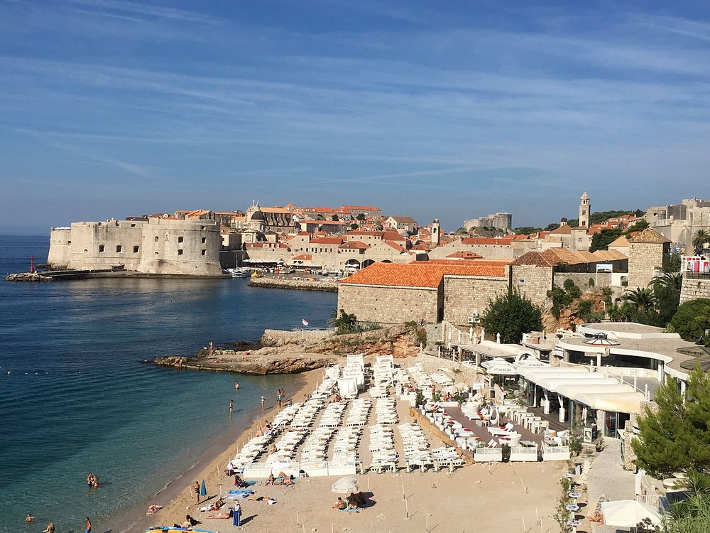 Banje Beach And Dubrovnik In Croatia