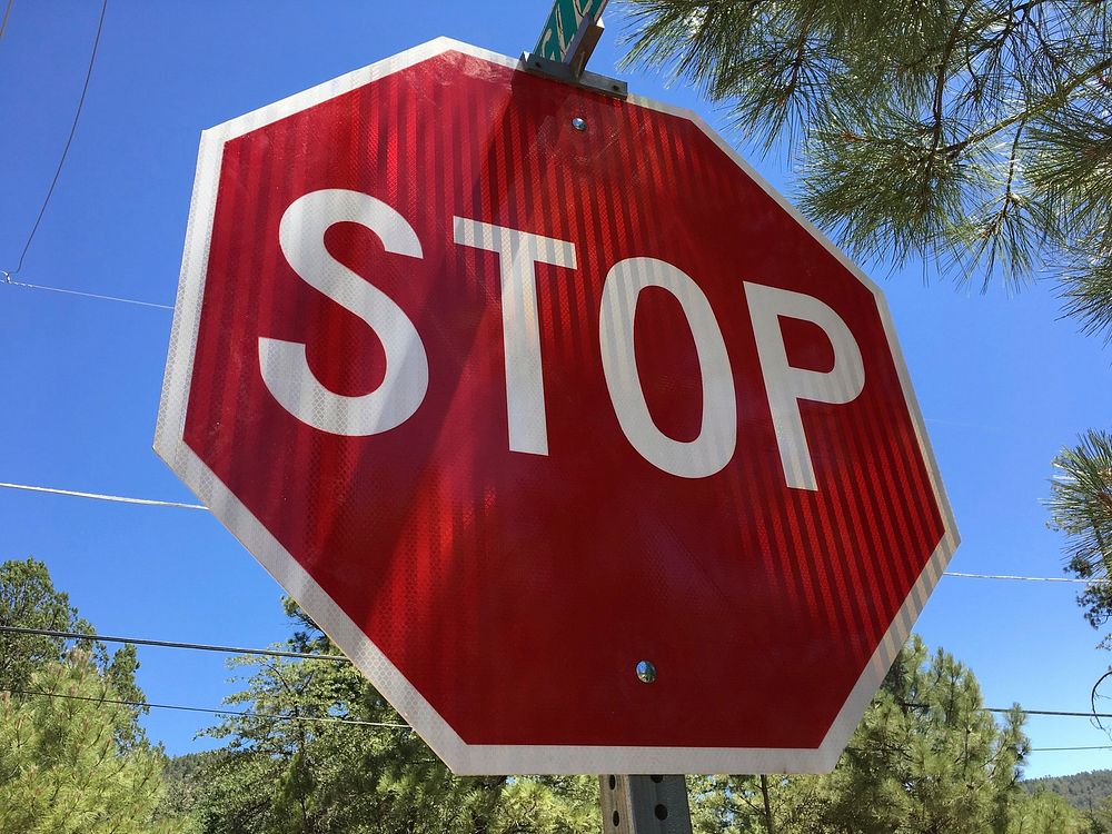 Stop Sign At A Junction