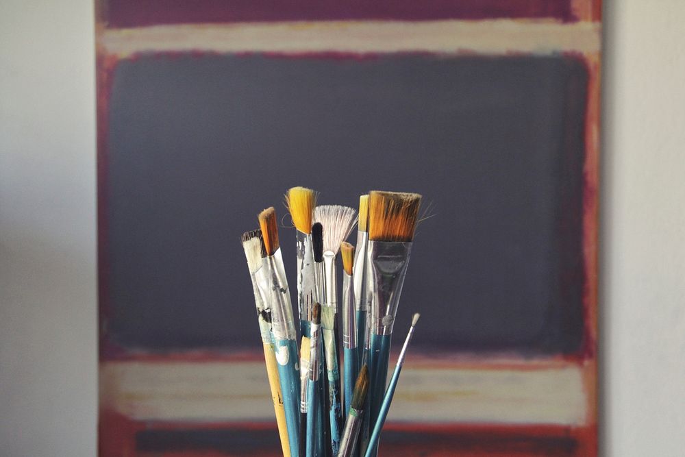 Free paint brush, art aesthetic background public domain CC0 photo.