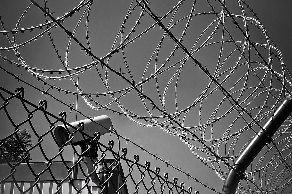 Free prison image, public domain monotone background CC0 photo.
