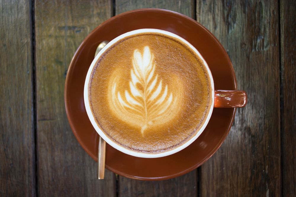Free coffee latte art image, public domain drink CC0 photo.