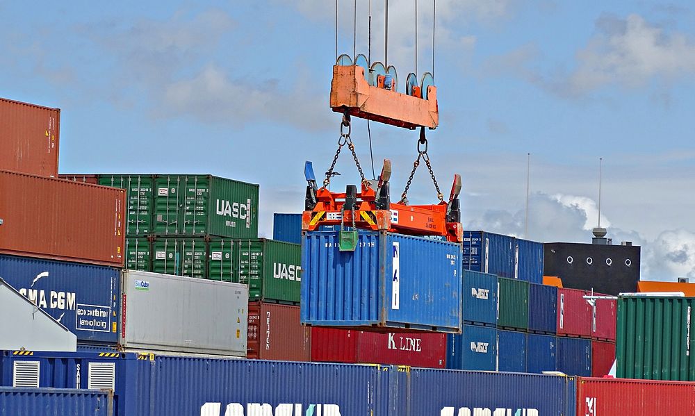 Free cargo shipping container image, public domain shipping CC0 photo.