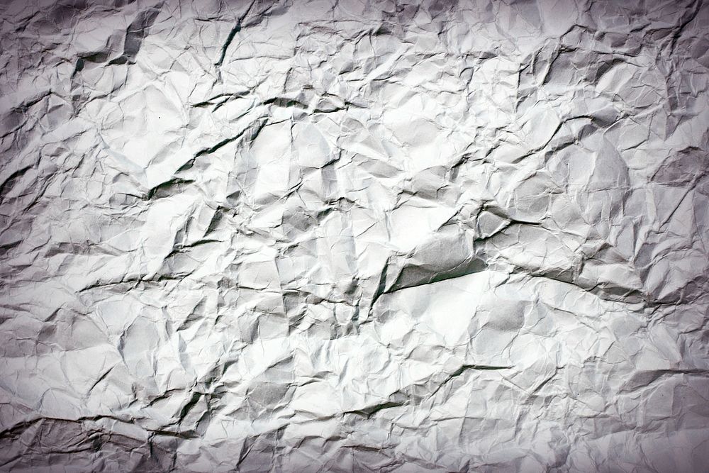 Whitw wrinkled paper texture, free public domain CC0 image.