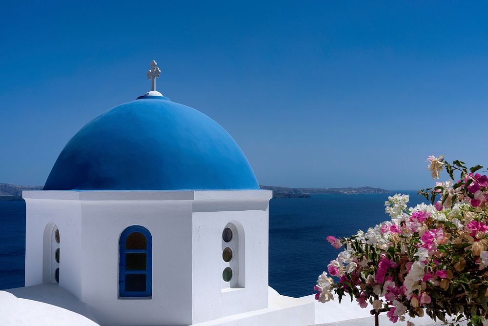 Free Santorini chapel image, public domain Greece CC0 photo.