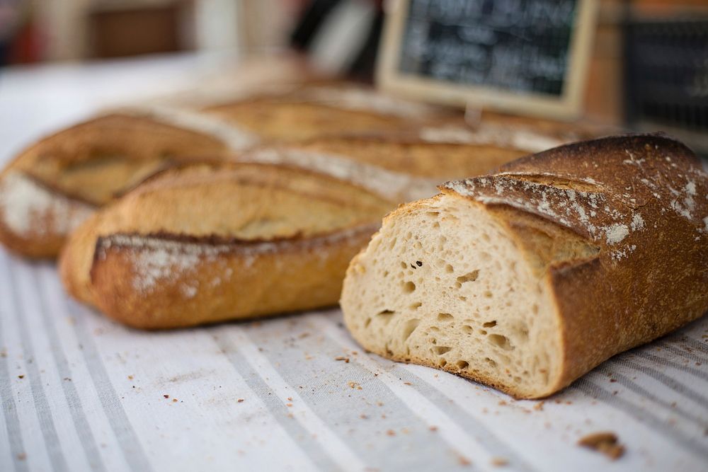 Free slide french bread image, public domain food CC0 photo.