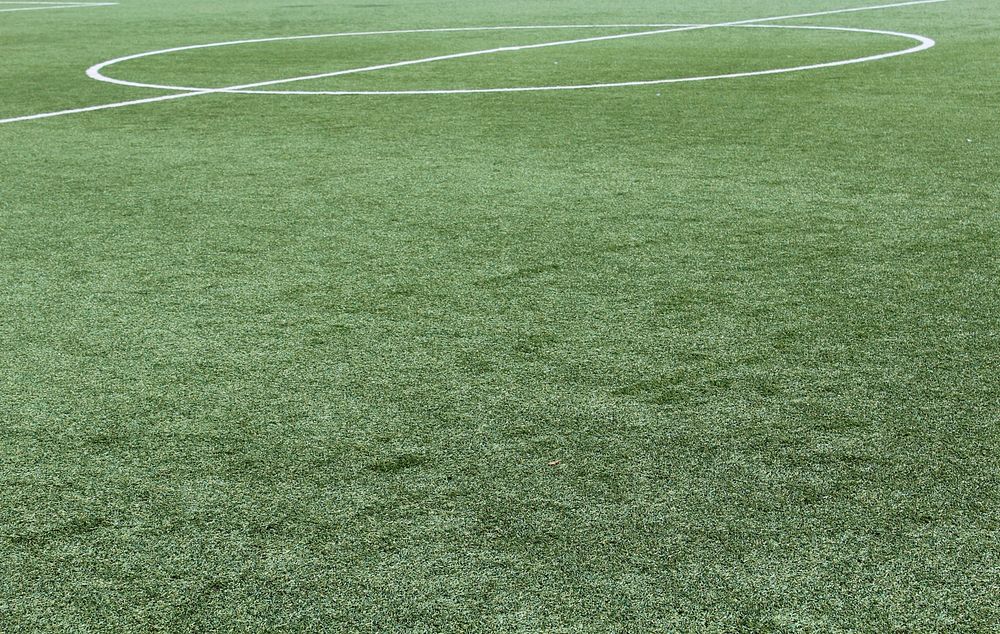 Free soccer field with lines closeup photo, public domain sport CC0 photo.