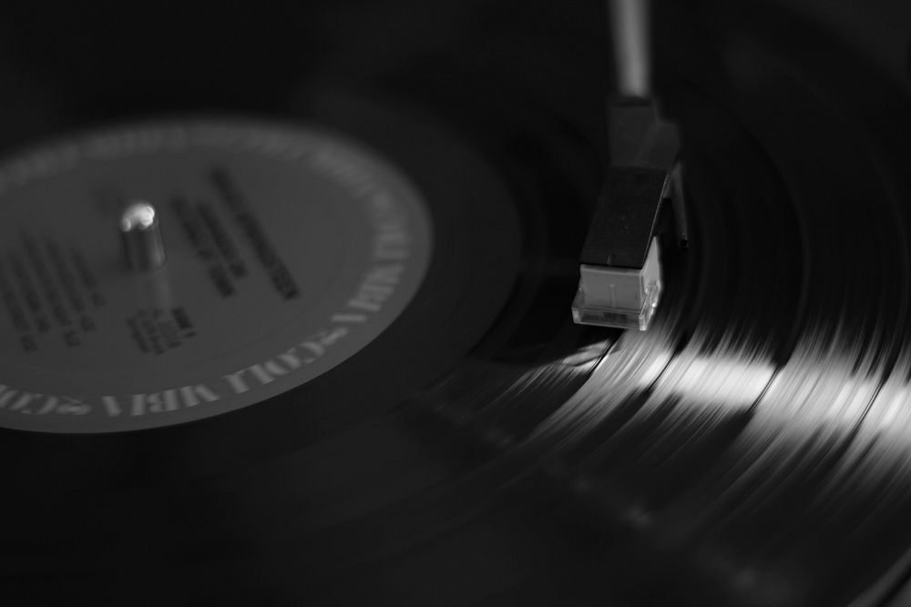 Free vinyl record turntable image, public domain music CC0 photo.