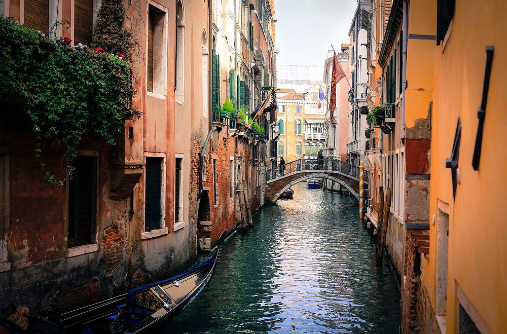 Free canal in Venice, Italy image, public domain CC0 photo.