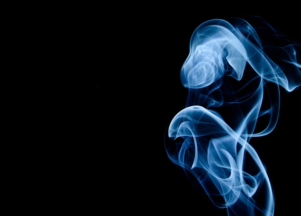 Smoke on black background, free public domain CC0 image.