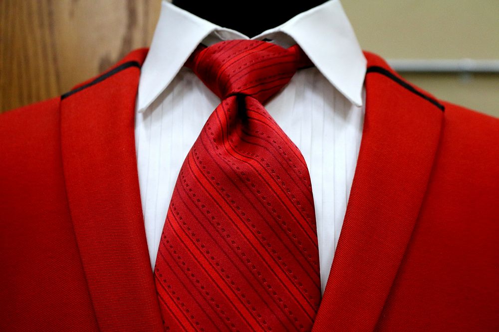 Red suit, free public domain CC0 image.