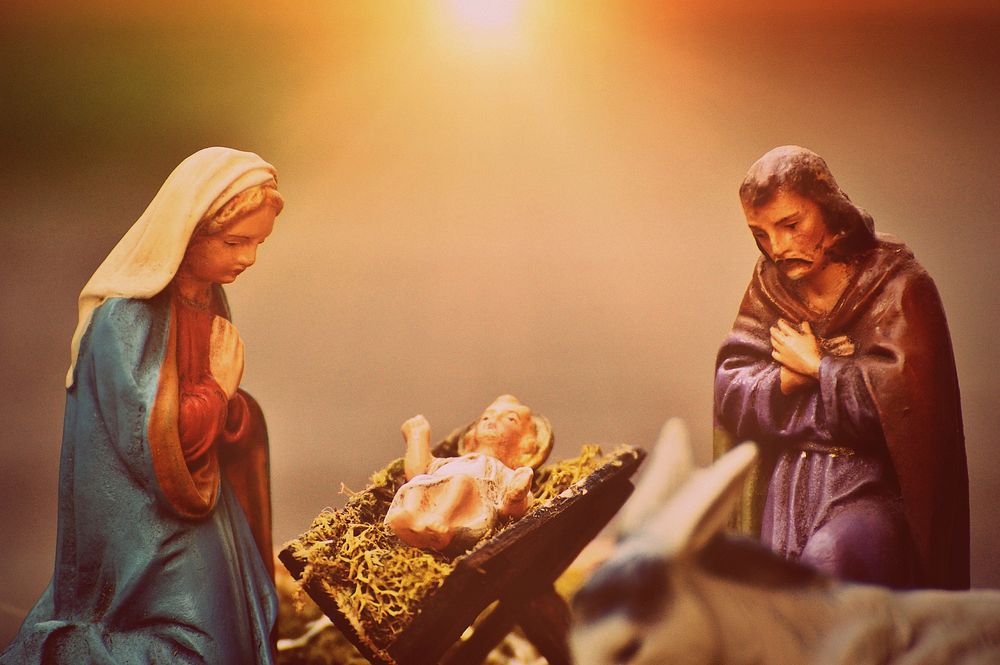 Free nativity miniature image, public domain religion CC0 photo.