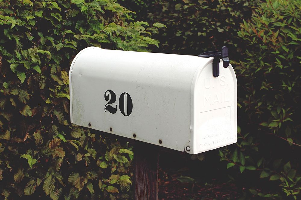 Free white mailbox image, public domain CC0 photo.