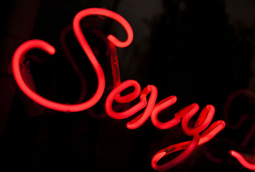 Free sexy red neon sign image, public domain CC0 photo.