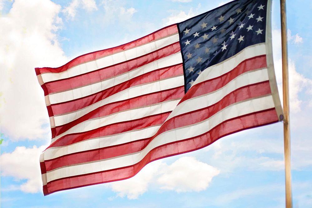 Free American flag image, public domain CC0 photo.