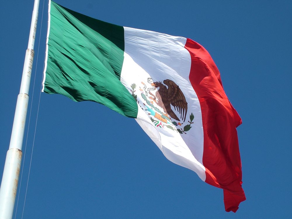 Free Mexican flag photo, public domain banner CC0 image.