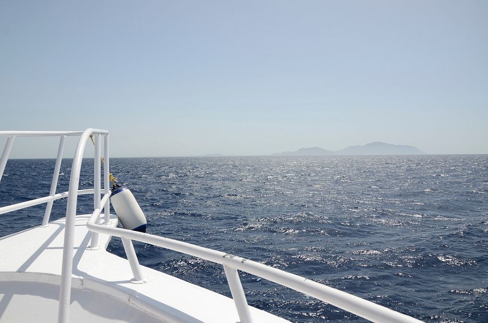 Free ocean view from boat photo, public domain travel CC0 image.