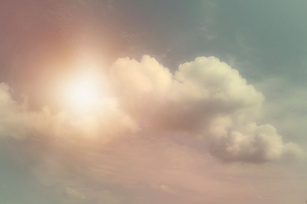 Sun shining through a cloud, free public domain CC0 photo