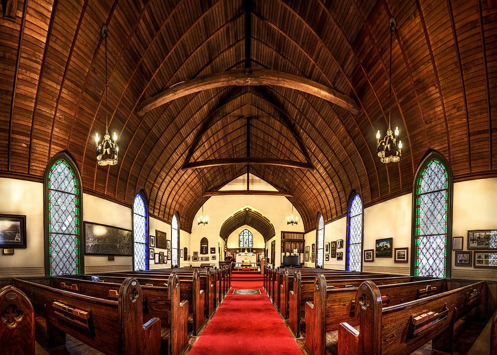 Free interior church photo, public domain religion CC0 image.