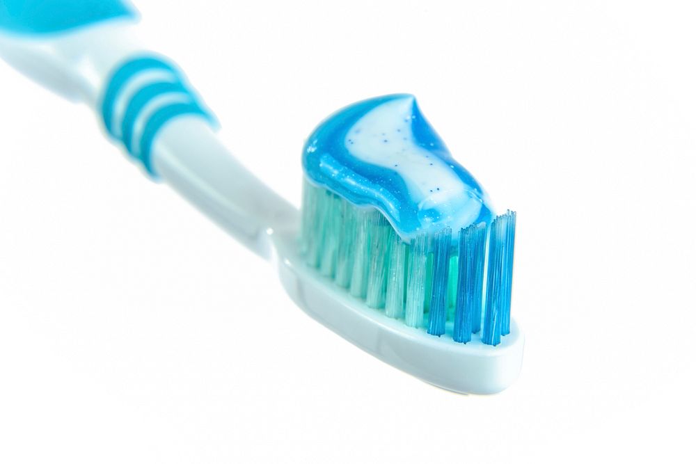 Free toothbrush with toothpaste image, public domain CC0 photo.