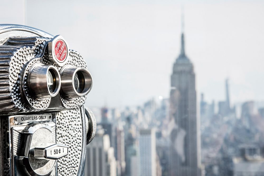 Free tourist binoculars at Rockefeller Center image, public domain urban CC0 photo.