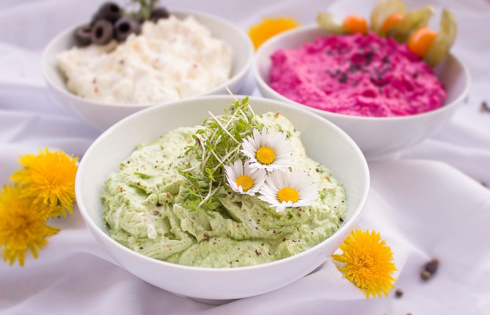 Free different type of dips image, public domain food CC0 photo.