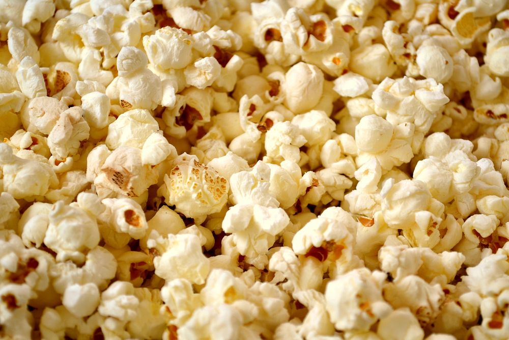Free popcorn background image, public domain CC0 photo.