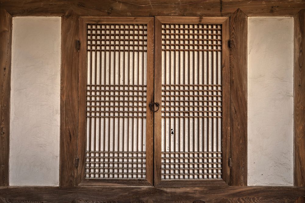 Hanok door, free public domain CC0 photo