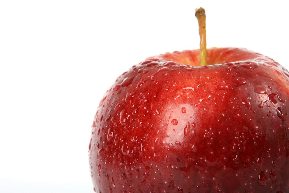 Free closeup on red apple photo, public domain fruit CC0 photo