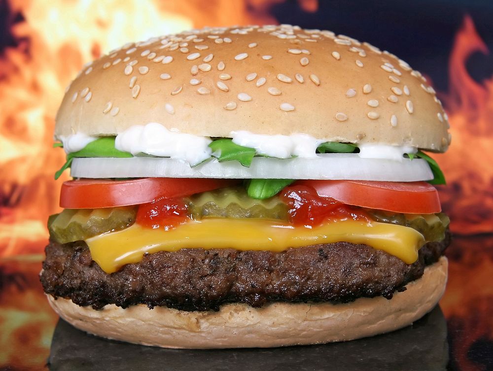 Free burger image, public domain food CC0 photo.