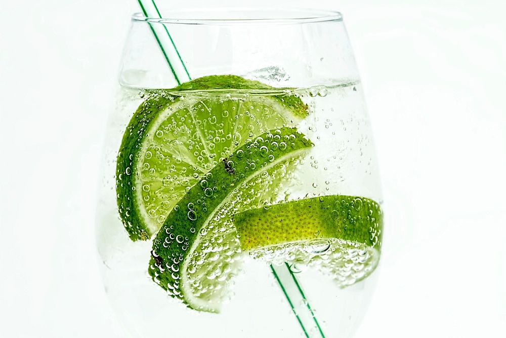 Free iced lime soda image, public domain beverage CC0 photo.