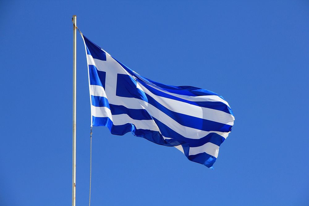 Free Greece flag image, public domain banner CC0 photo.