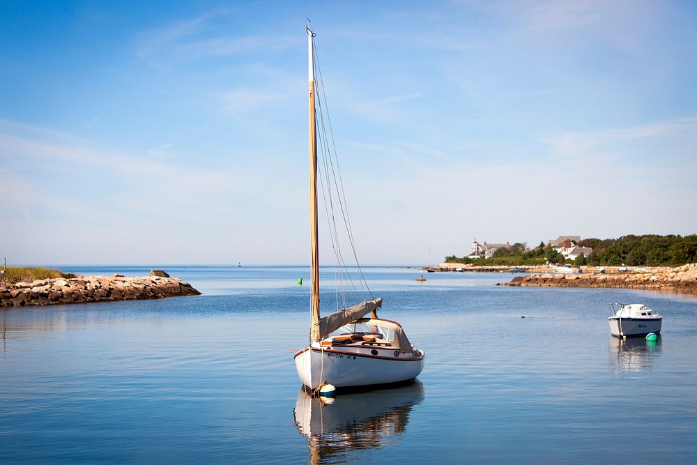 Free sailing boat near shore image, public domain CC0 photo.
