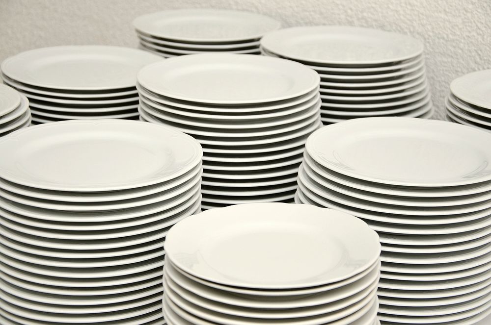 Free stacks of dishes image, public domain CC0 photo.