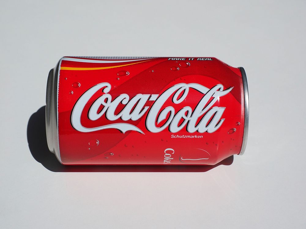 Coke can lying on a white surface, location unknown, 01/03/2017