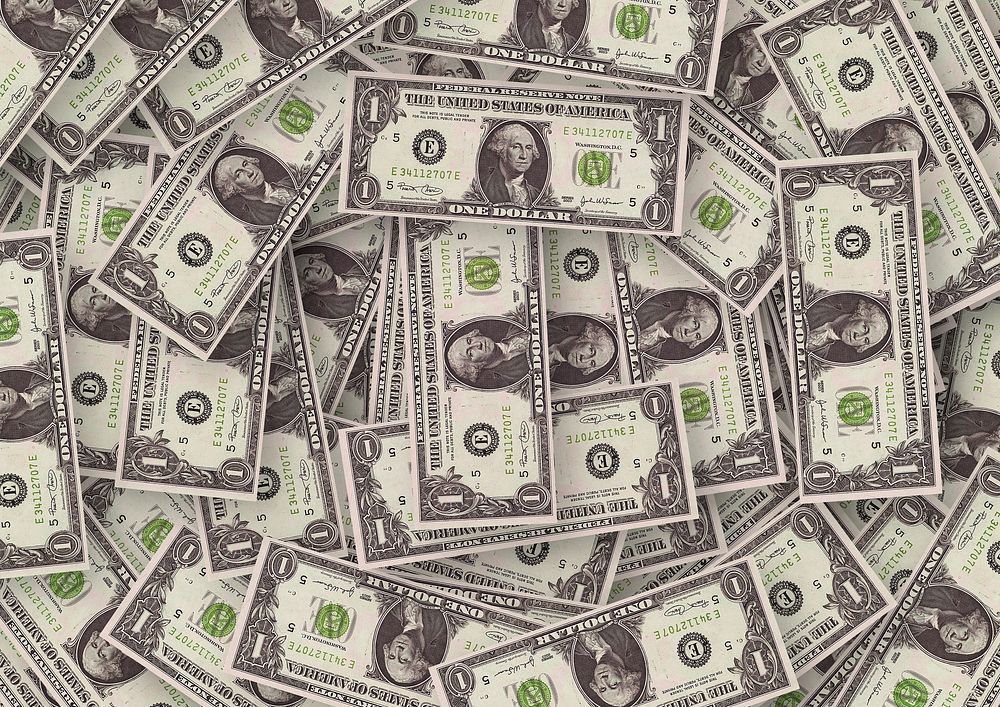 Free US dollar banknotes image, public domain money CC0 photo.