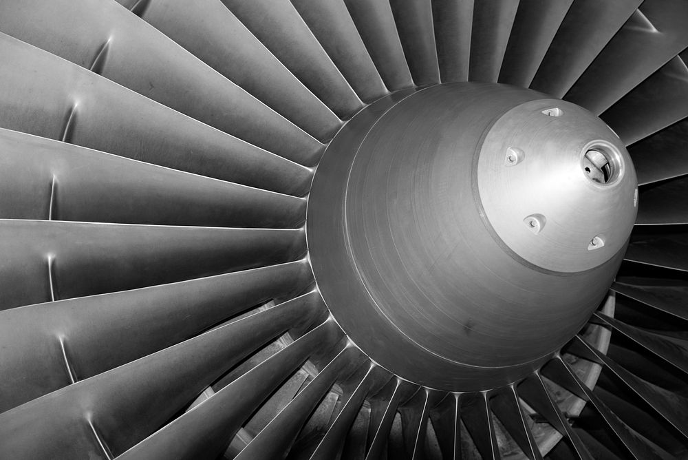 Free closeup aircraft engine image, public domain CC0 photo.