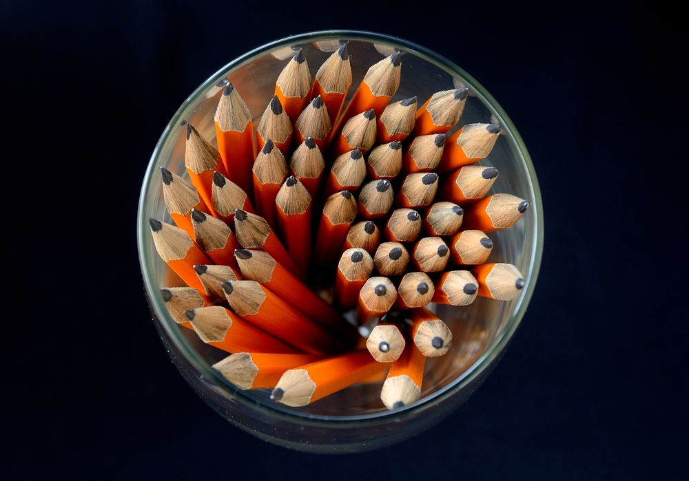 Cup of pencils, free public domain CC0 photo