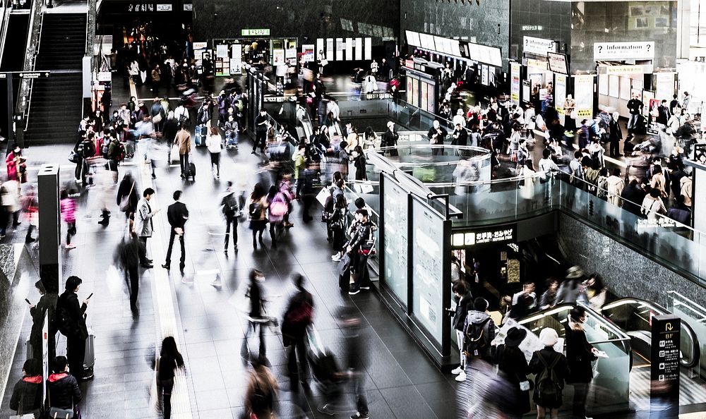 Free crowded airport image, public domain CC0 photo.