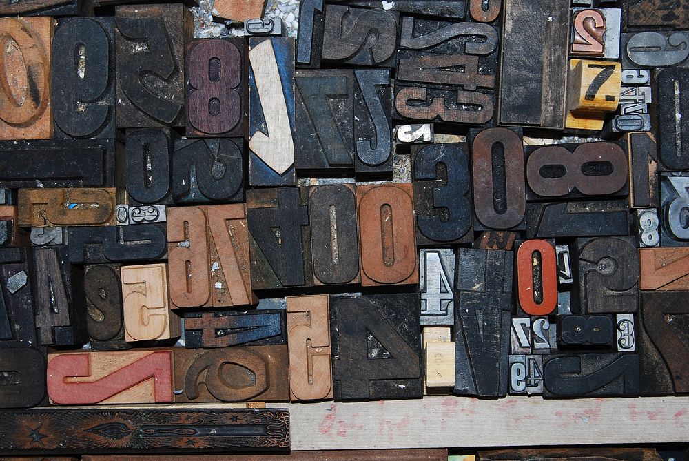Free wood letterpress letters image, public domain CC0 photo.