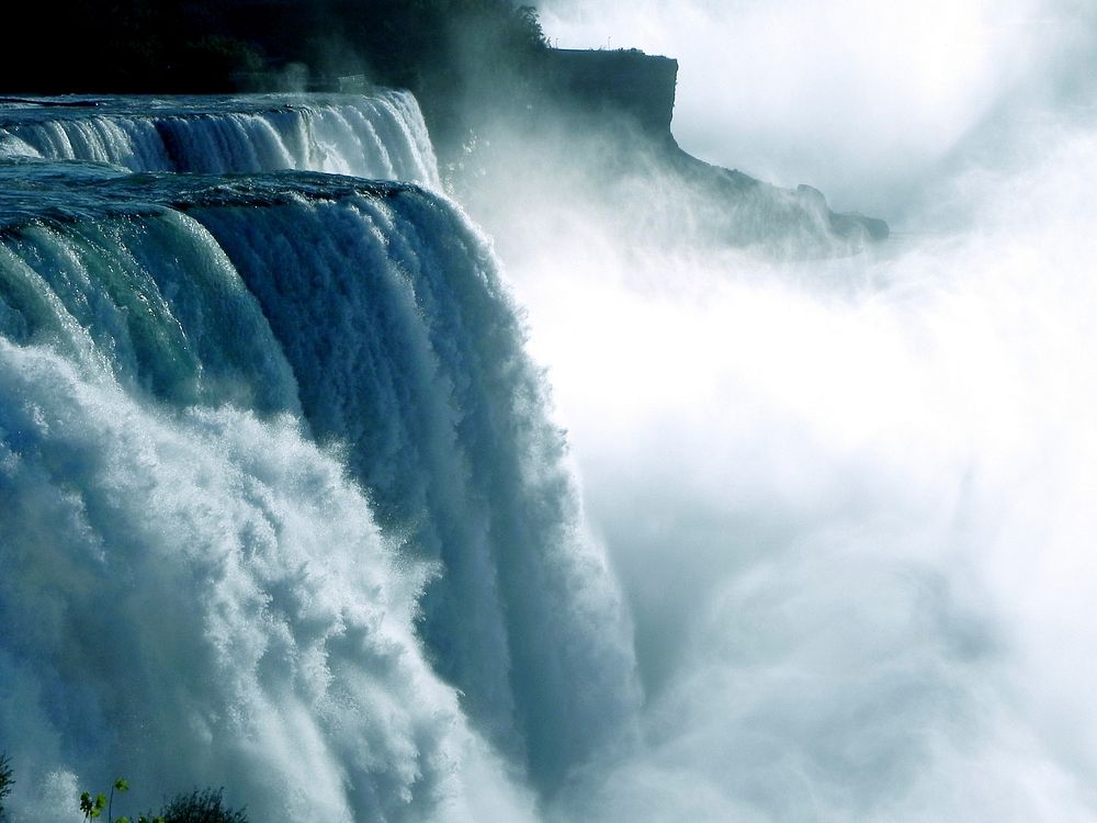 Waterfall close up photography photo, free public domain CC0 image.