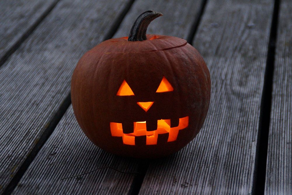 Free carved pumpkin image, public domain halloween CC0 photo.
