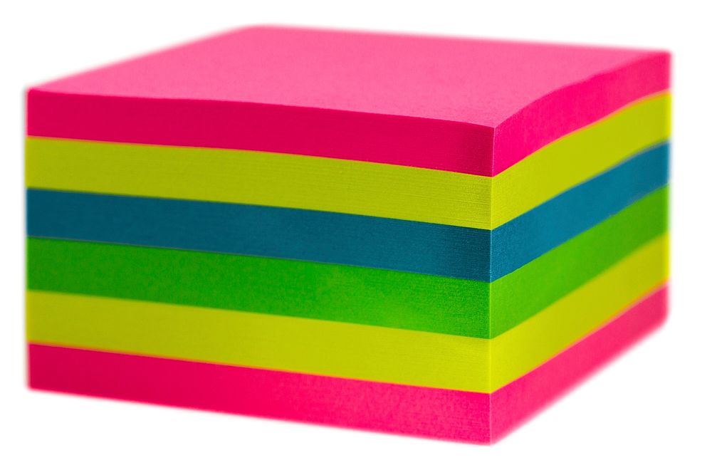 Free colorful sticky note public domain CC0 photo.