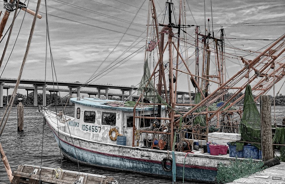 Free old sailboat at dock image, public domain CC0 photo.