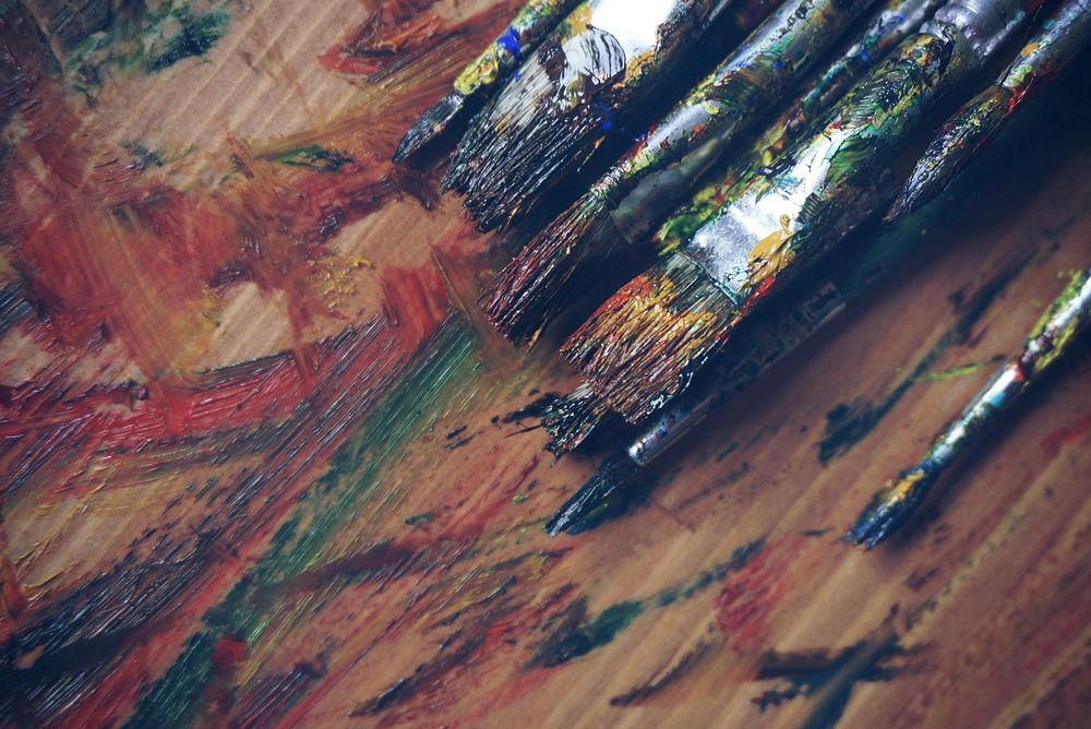 Free paint brush, art aesthetic background public domain CC0 photo.