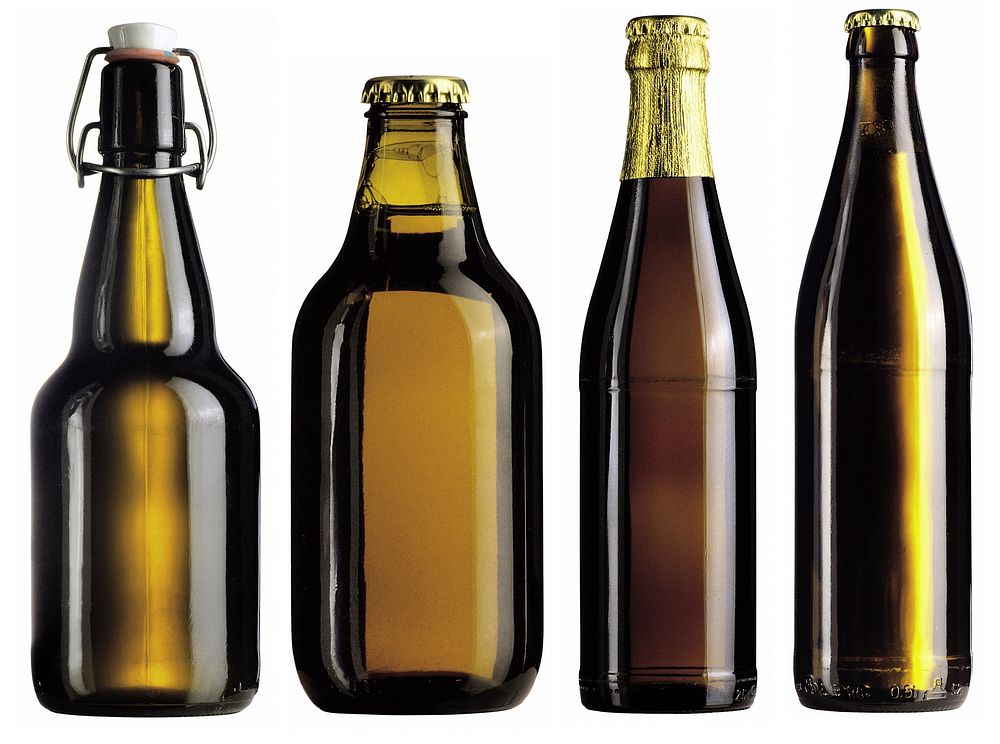 Free beer bottles image, public domain beverage CC0 photo.