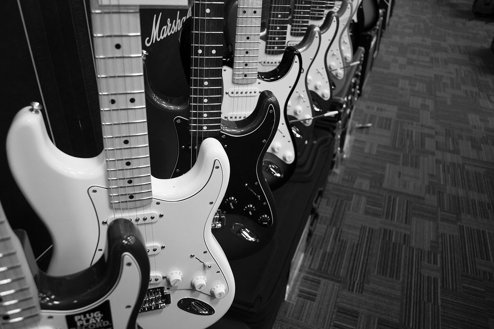 Free electronic guitar image, public domain musical instrument CC0 photo.