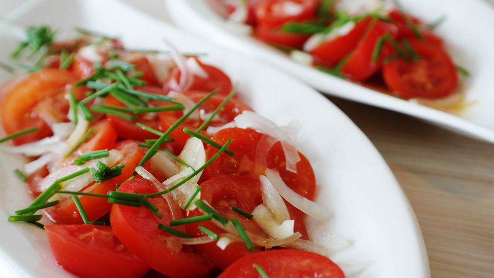 Free tomato salad image, public domain food CC0 photo.